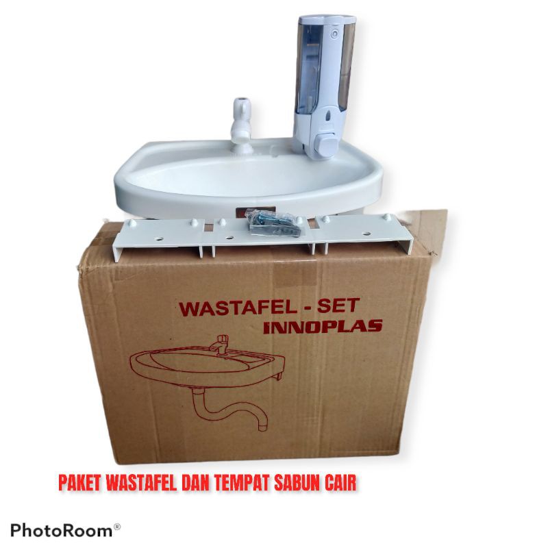 paket wastafel cuci tangan dan tempat sabun cair