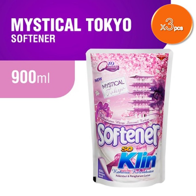 So Klin SOFTENER PELEMBUT Pewangi Pakaian 780ml Soklin Pengharum Baju Pouch 800 ml Refill 780 ml So Klin 800ml Isi Ulang 900ml 900 ml Love in Paris Mystical Tokyo Stary New York