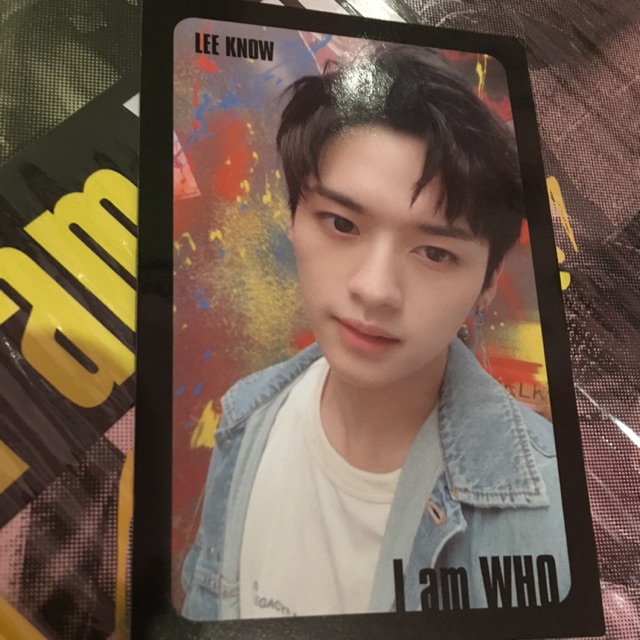 Stray Kids Lee Know/Minho I am WHO Black Border Photocard