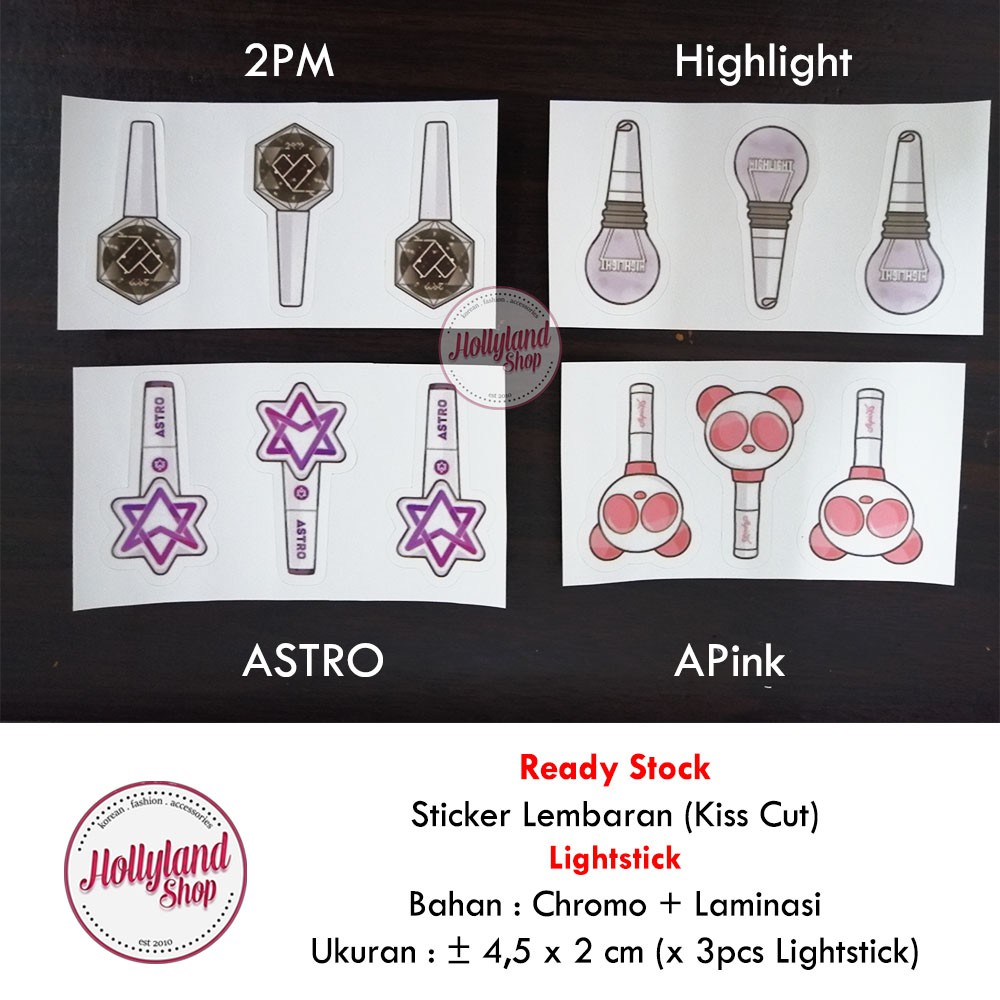 

Sticker Lembaran Lightstick KPOP Group - Part 2 (5 lembar)