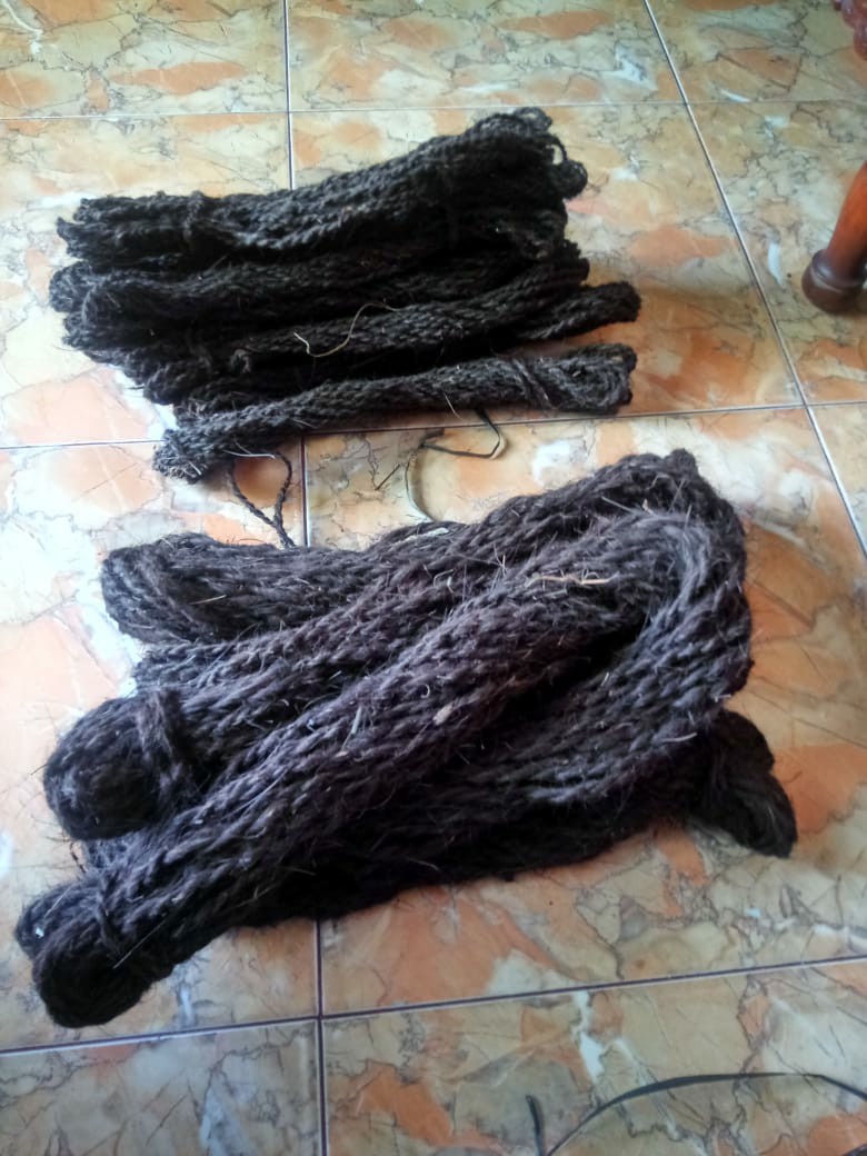 Tali Ikat Gazebo Ijuk Hitam Aren Diameter 3-4  Mm Panjang 10-11 M