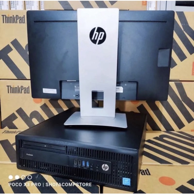 PAKET CPU MURAH HP PRODESK 600 G2 CORE i3 6100 RAM DDR4 8GB SSD256GB MONITOR LED 22inch