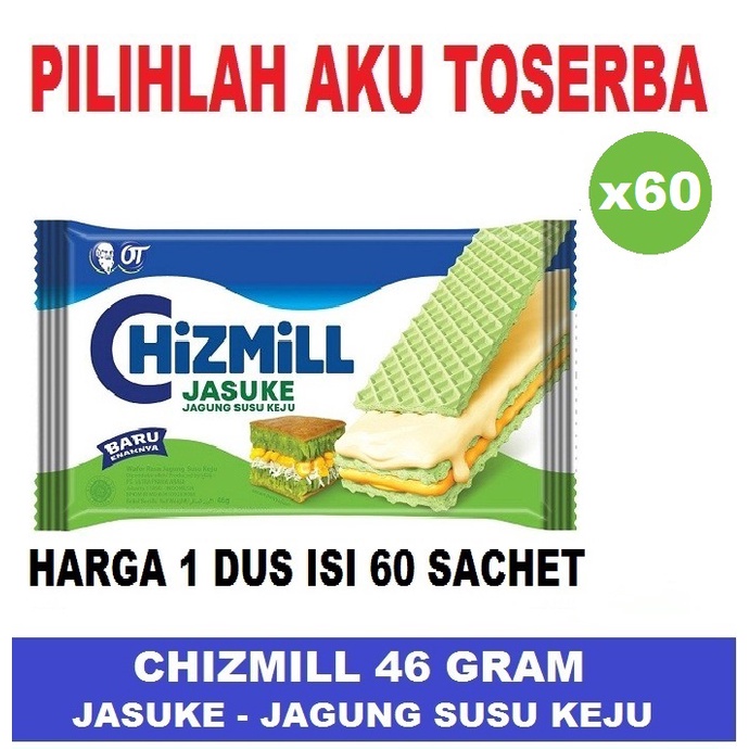 CHIZMILL WAFER JASUKE 46 gram - ( HARGA 1 DUS ISI 60 SACHET )