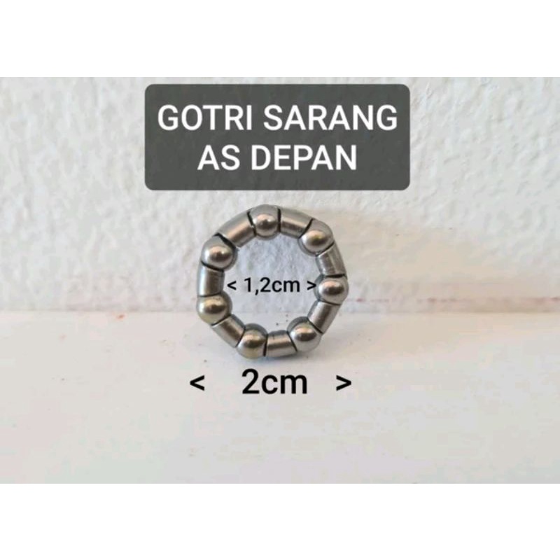 Gotri Sarang Pelor As Hub Depan . Ball Bearing Front Sarangan Tromol Sepeda