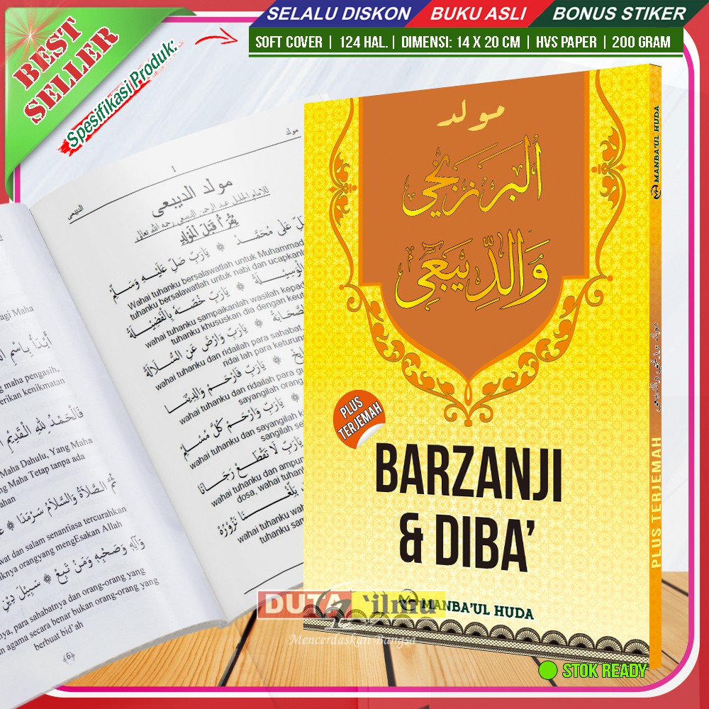 Kitab Maulid DIBA' & BARZANJI Lengkap Terjemahannya