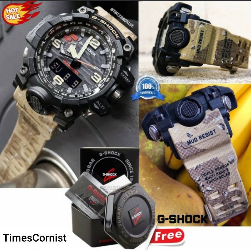 Jam Pria Casio Gshock GWG 1000 MudMaster Loreng Army LIMITED Fullset