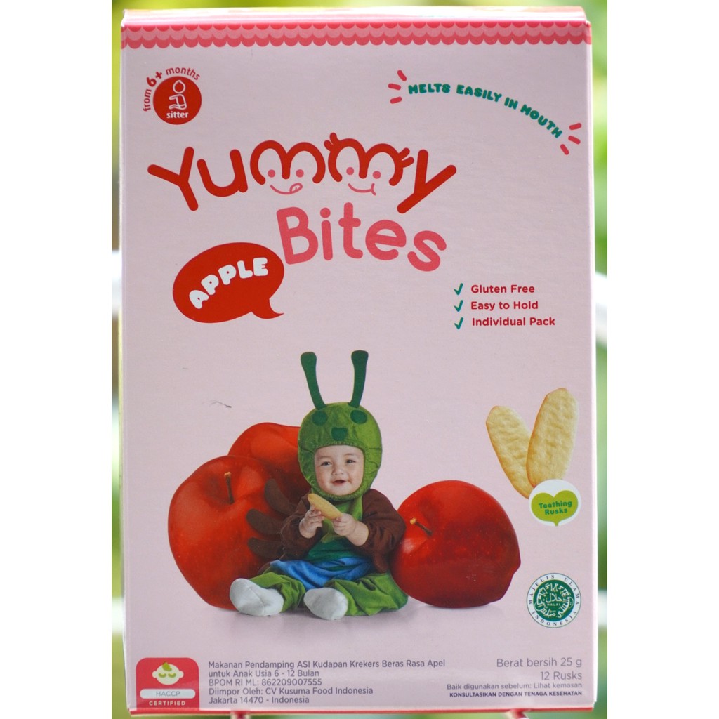 Yummy Bites Rice Crackers Apple 25g