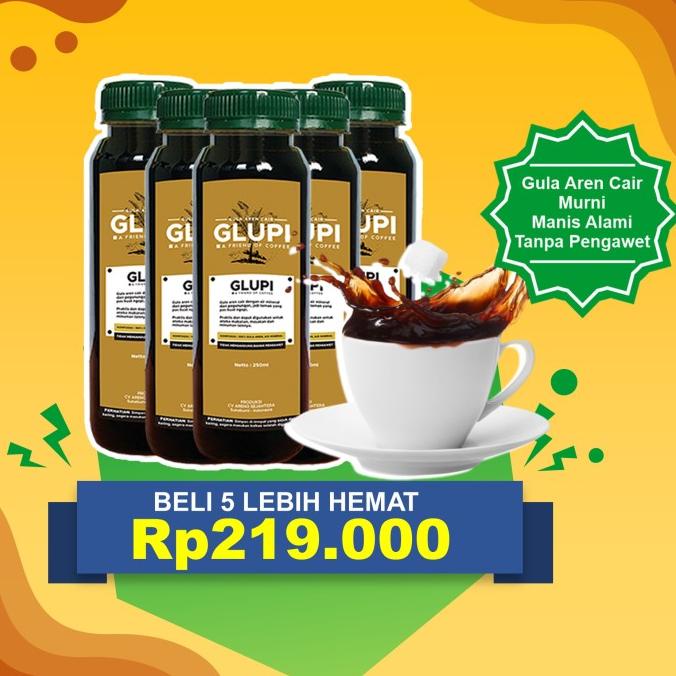 

[PAKET 5 BOTOL GLUPI] GULA AREN CAIR BROWN SUGAR ORGANIK UNTUK CAKE CD364512ZX