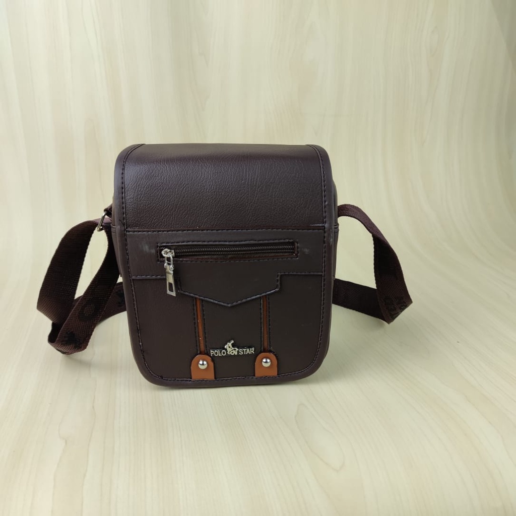 Tas Selempang Pria Terbaru Bahan  Kulit PU Leather Ukuran 8&quot;Inchi