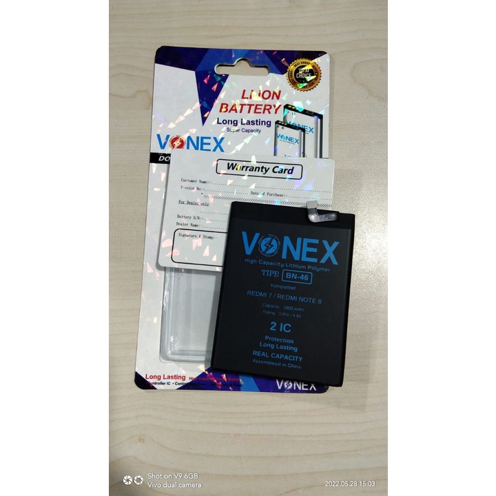Baterai Double Power Xiaomi Redmi 7 BN46 Batre HP Vonex Original Baterai Double Power Xiaomi Redmi N