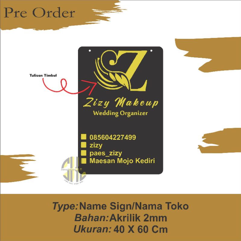 NAME SIGN USAHA (PAPAN NAMA CUSTOM)