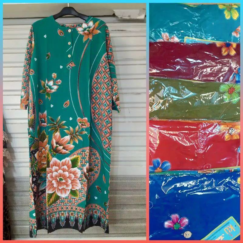 DASTER LENGAN 3/4 KENCANA UNGU ORIGINAL LABEL BIRU DASTER KUB 19/BAJU TIDUR WANITA TERLARIS/DRESS