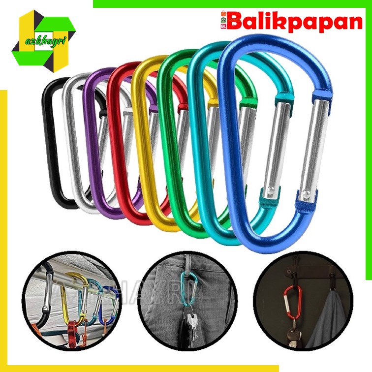 Karabiner Kecil Bahan Aluminium Warna