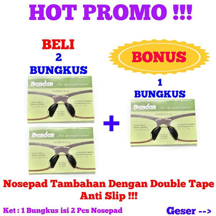 

NOSEPAD TEMPEL DOUBLE TAPE SILIKON/ NOSE PAD BANTALAN HIDUNG TAMBAHAN PALING MURAH