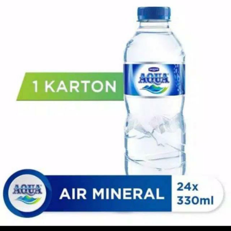 

Air Mineral AQUA Botol 330 ml Per Dus / Karton @24Pcs