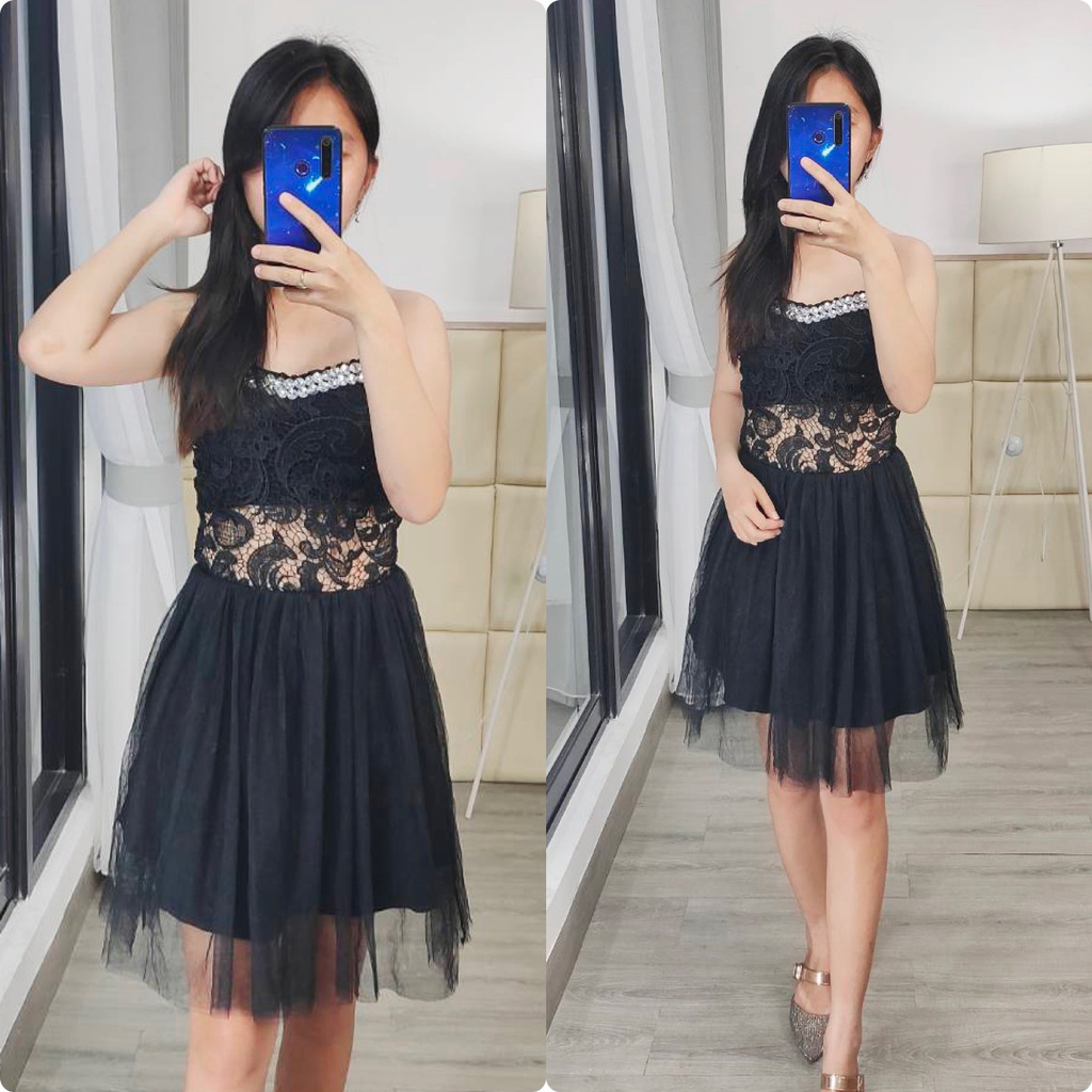 MINI DRESS BROKAT GAUN PESTA WANITA DRES SEXY DRES MINI DRESS PESTA DRES IMPORT FASHION IMPORT