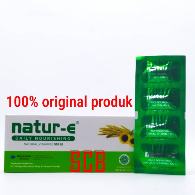 Natur E Tablet (SATUAN) / Natur-E 100 IU (Per 1 Strip Isi 4 Tablet)