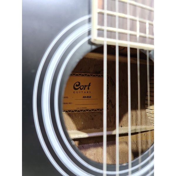 Gitar Akustik Cort Tipe AD 810 Bahan Spruce Senar String Trusrod Warna Hitam Jumbo Murah Jakarta