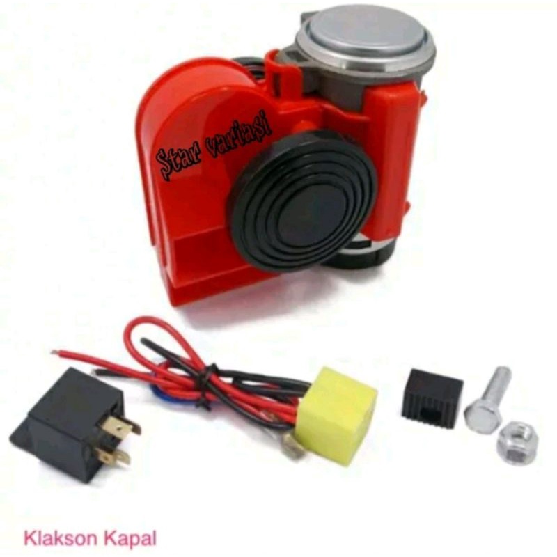 Klakson kapal horn komplit relay motor mobil universal