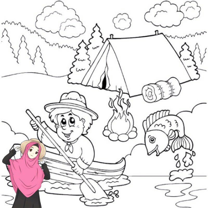 

Lukisan Gambar Mewarnai Kemah Sungai A4 & Desain untuk meningkatkan kreativitas Anak UBC