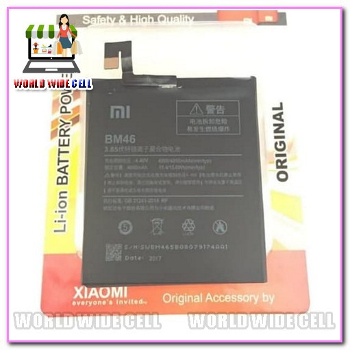 Baterai Batrai Xiaomi BM-46 Redmi Note 3