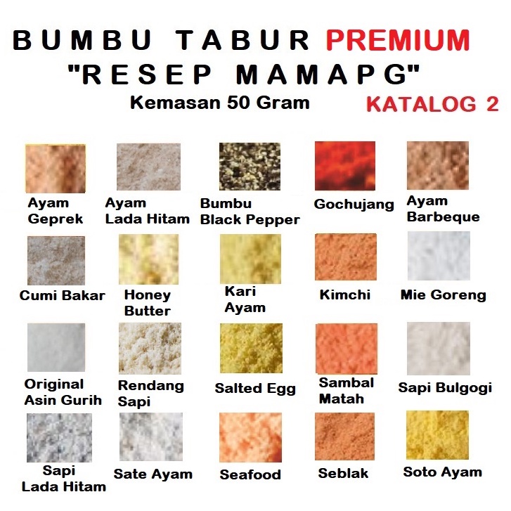 Bumbu Tabur Premium MINIMAL 5 Bubuk Tabur Bumbu Keripik Kentang Lidi Ayam Makaroni Jamur Tahu Penyedap Rasa