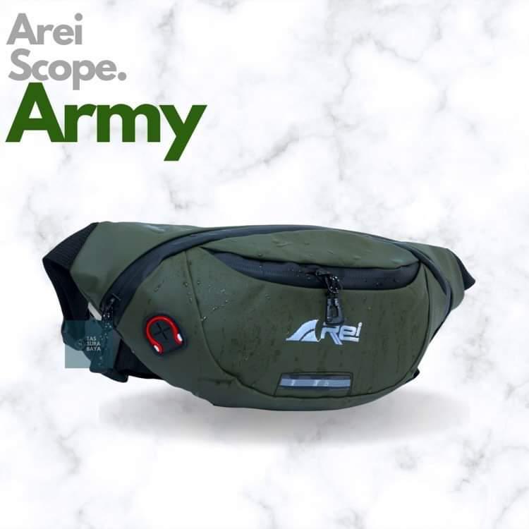 Tas Pinggang Pria Waterproof Waist Bag Hezel Pria Anti Air Anti Sobek Tas Selempang Arei Scope