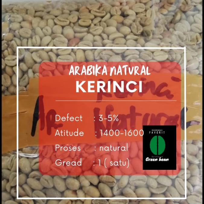 

green bean / biji kopi arabika kerinci 1kg - natural