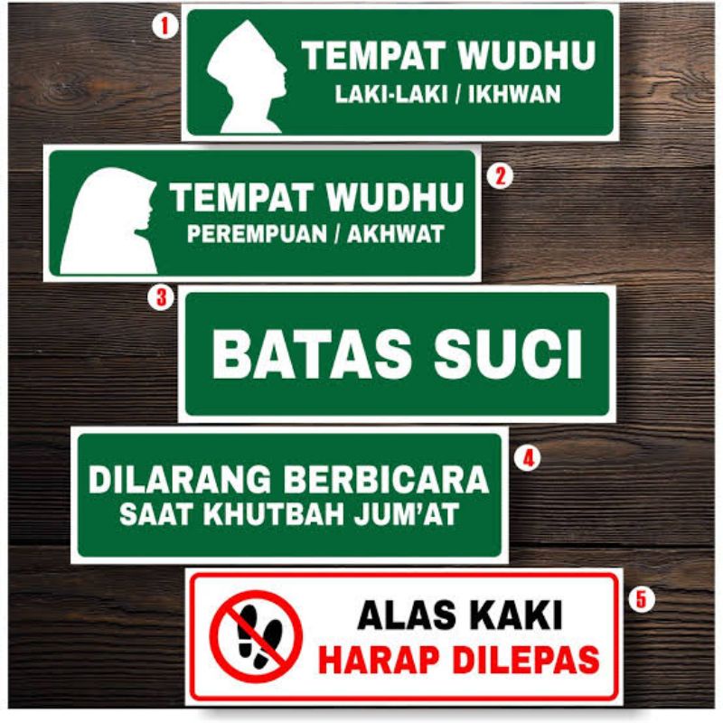 

stiker tempat wudhu, stiker batas suci, stiker alas kaki harap lepas stiker sign murah