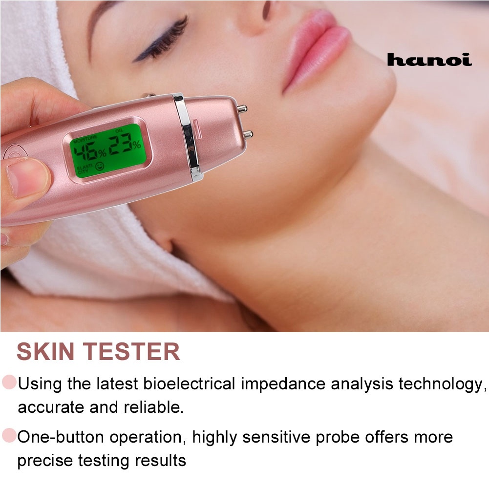 HQTM_Portable LCD Display Skin Sensor Tester Face Moisture Water Oil Analyzer Monitor