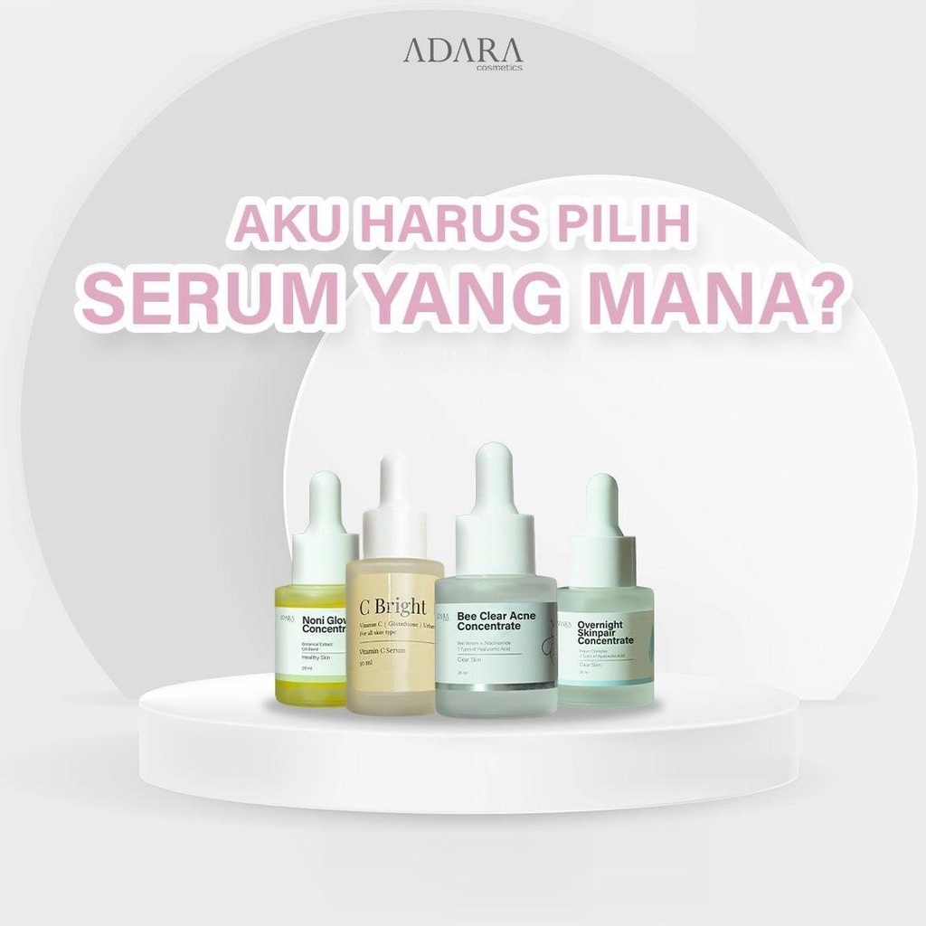 ★ BB ★  ADARA Bee Clear Acne Concentrate 20ml - Overnight Skinpair Concentrate 20ml - Noni Glow Concentrate 20ml - C Bright Serum 30ml