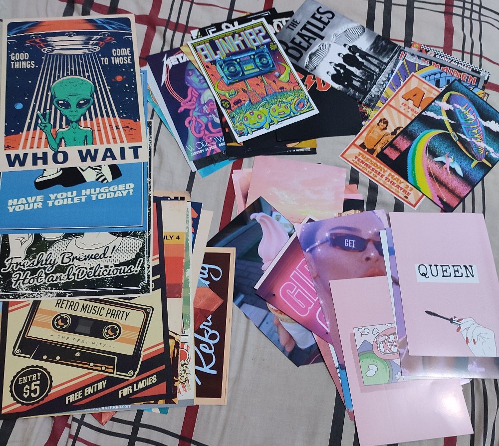 Poster Dinding Aesthetic A4 / Poster Estetik Retro Vintage / Art Wall  /custom Poster / Free Sticker