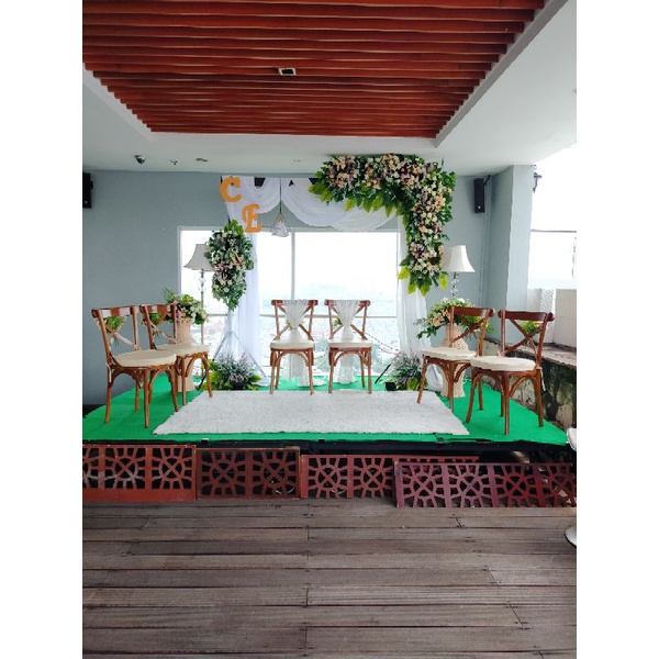 dekorasi pernikahan outdoor simple 2.2 meter