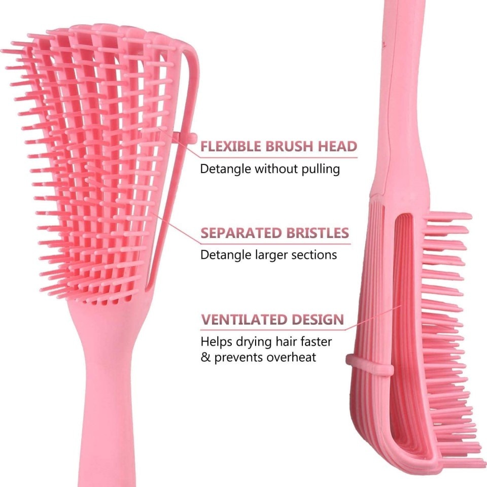 Salon Professional Bristle &amp; Nylon Hairbrush Scalp Massage Comb Wet Hair Brush
