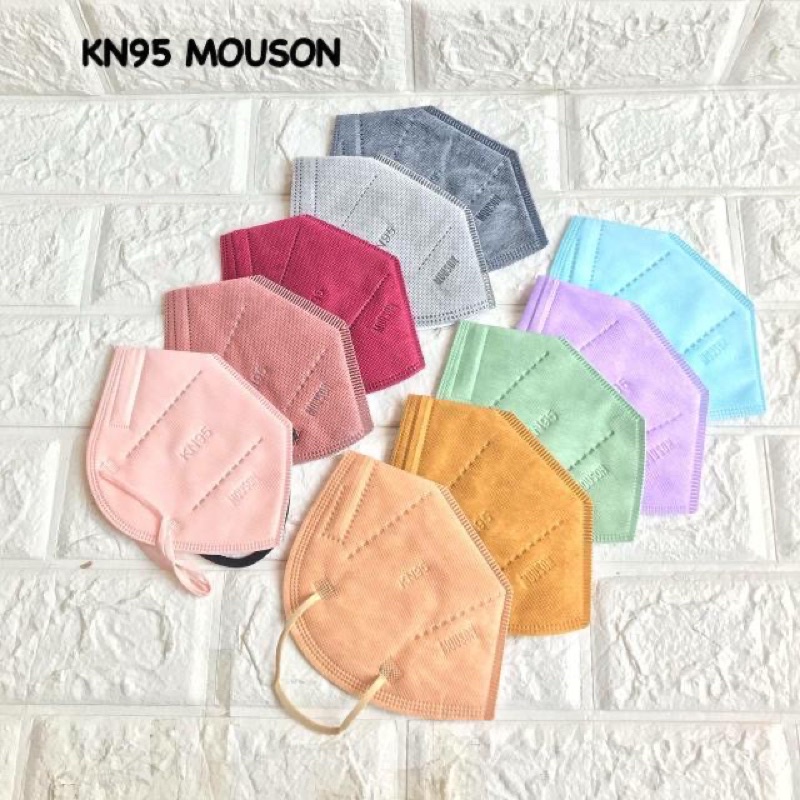 MASKER 5PLY KN95 MOUSON MIX WARNA 1PACK ISI 10PCS / MASKER KN 95 MIX COLOUR RAINBOW MURAH