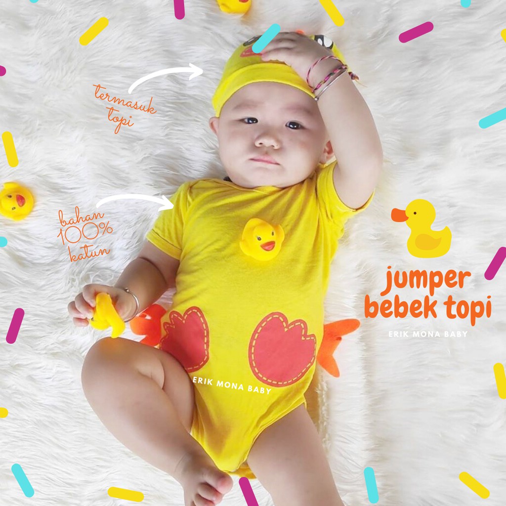  baju  bayi Jumper Bayi bebek  Topi Shopee Indonesia