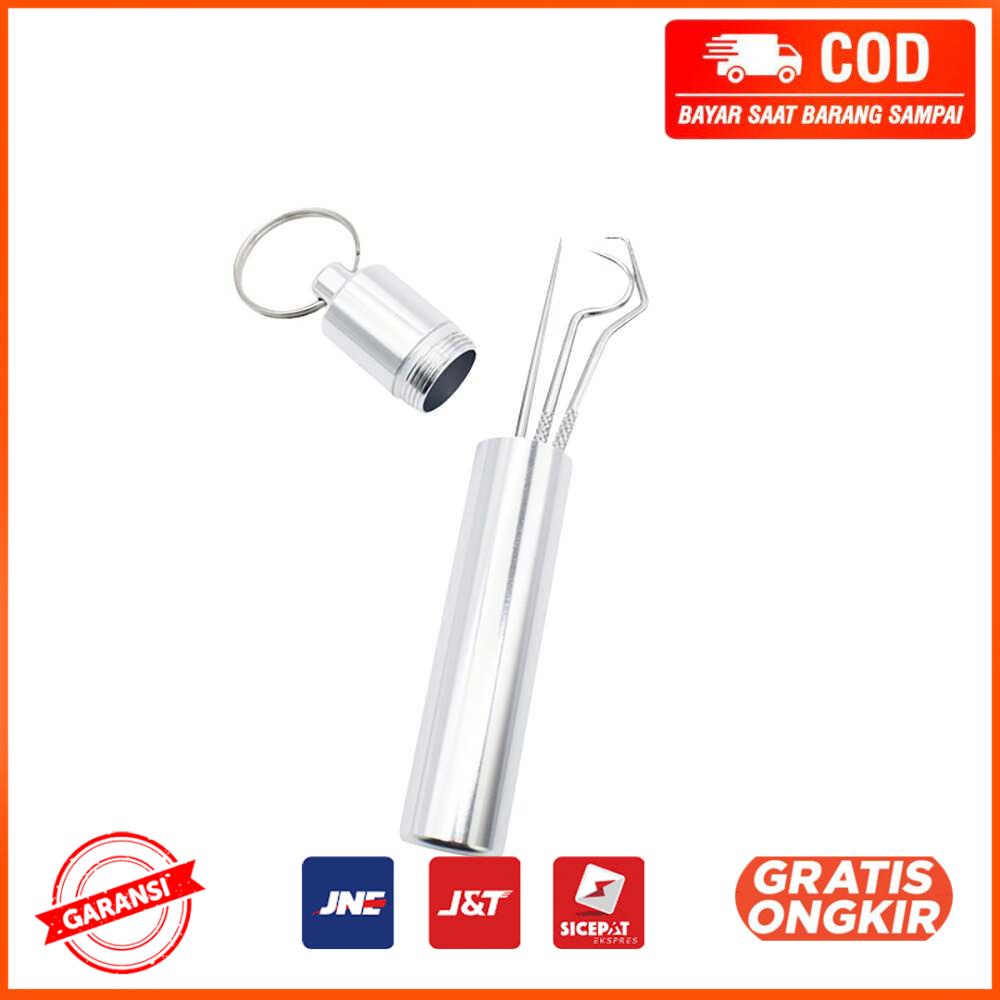 Tusuk Gigi Stainless Steel Toothpick Set TP0554