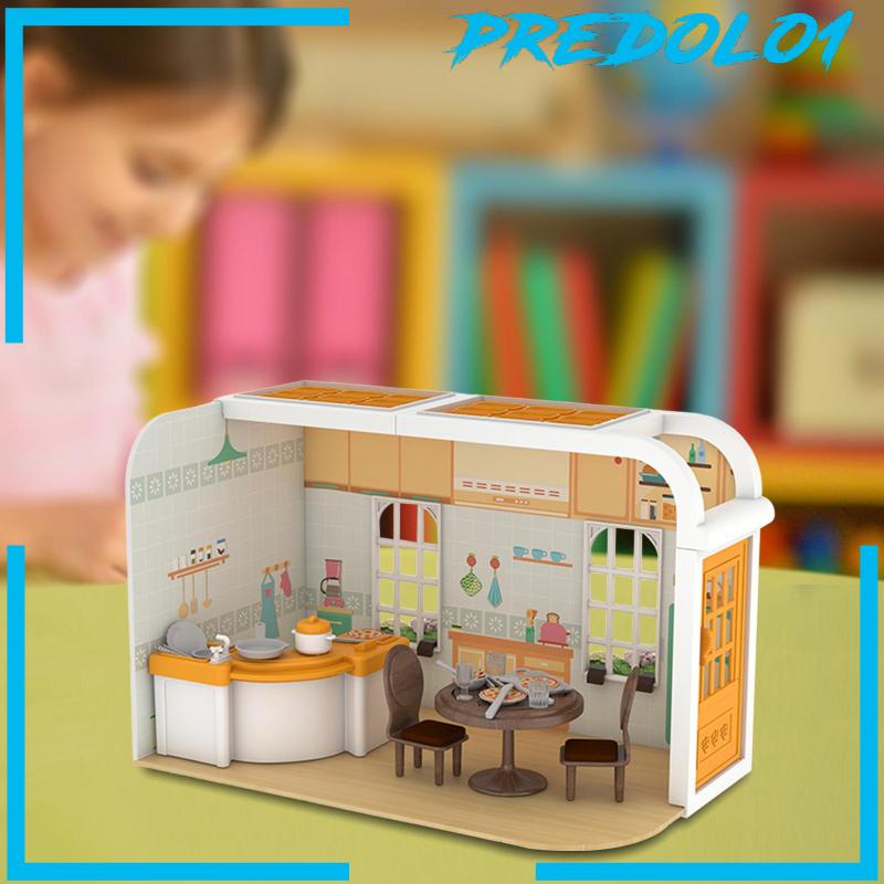 Miniature Dollhouse Kit Home Decor Ornament for Girls Birthday Gift