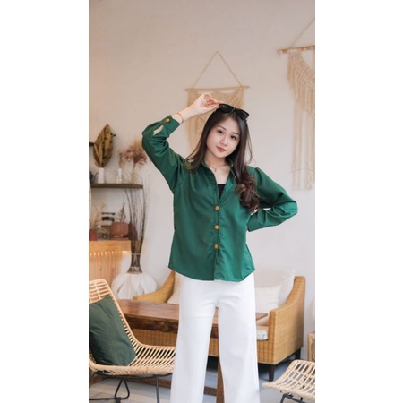 Allegra Top by Keenanthi / Kemeja Toyobo / Kemeja Katun / Kemeja Wanita Murah / Kemeja Lemon