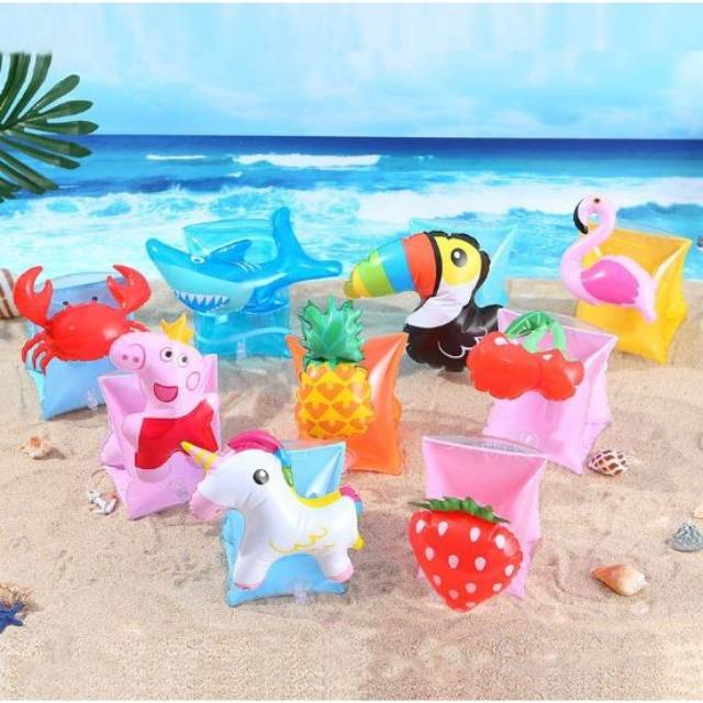 [Brandedbaby] PELAMPUNG LENGAN ANAK IMPORT/ INFLATABLE SWIM ARMBAND UNICORN/FLAMINGGO/NANAS