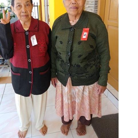 DIMINATI Jaket rajut emak nenek / manset rajut ibu bahan import tebal premium sweater wanita casual 