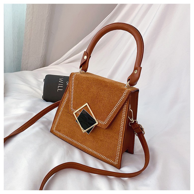 TAS PESTA WANITA KULIT COKLAT MEWAH IMPORT KOREA JINJING BRANDED