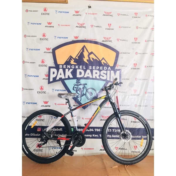 mtb genio frame almunium anti karat part shimano