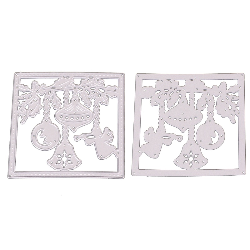 Cetakan Stensil Cutting Dies Motif Liontin Natal Bahan Metal Untuk Scrapbook Craft DIY