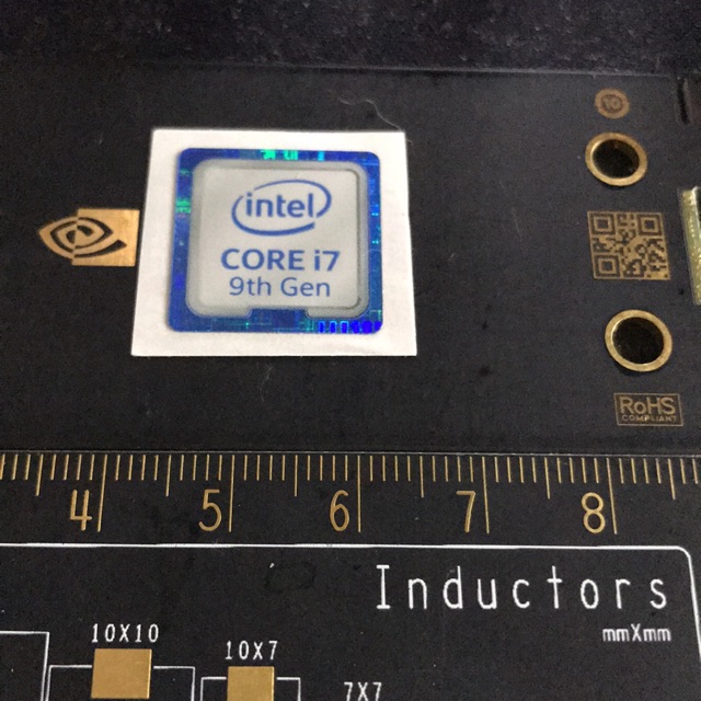 Sticker stiker intel Core i7 9th Gen ori