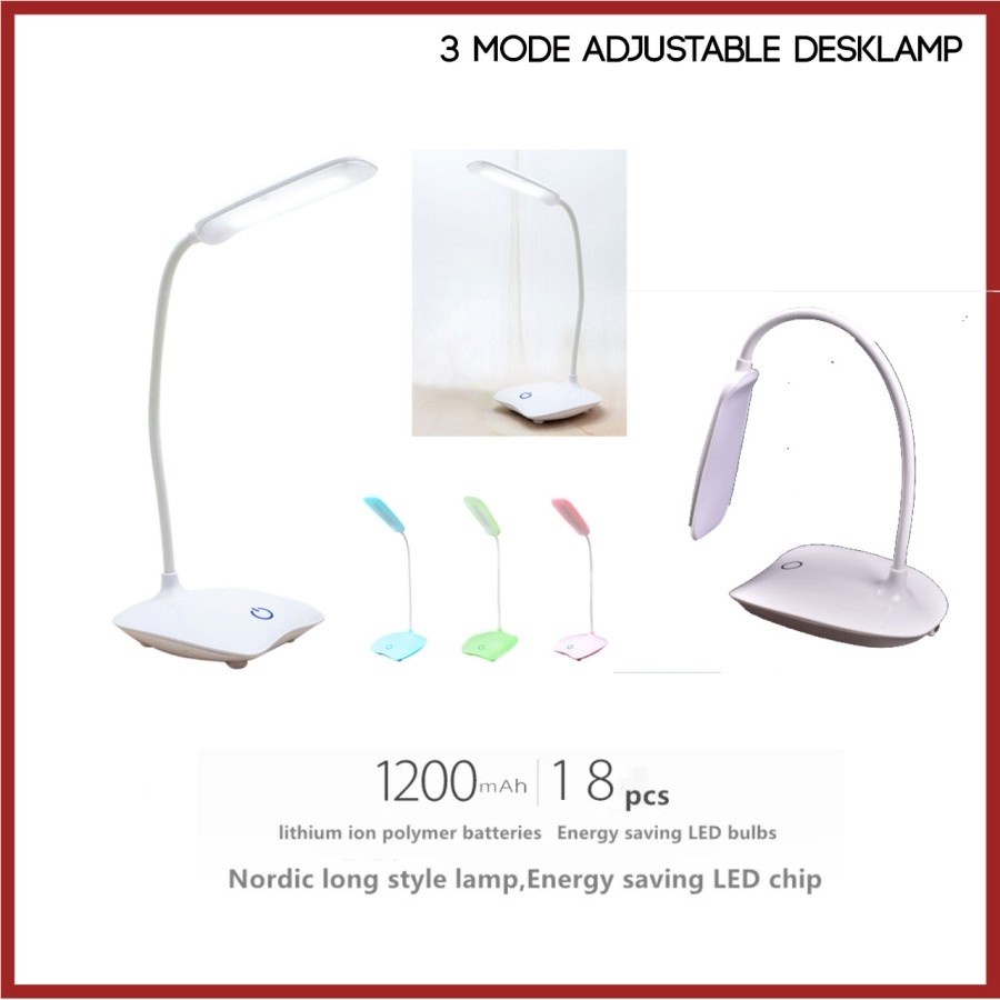 HT01- Lampu Belajar Fleksibel Portable LED 3 Mode 3W