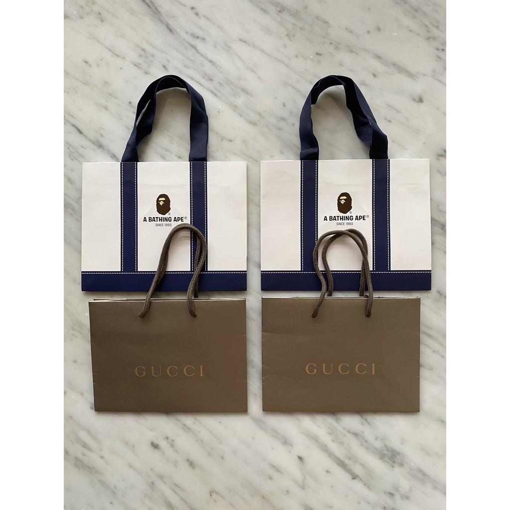 

Authentic Branded Paperbag Bape, Gucci