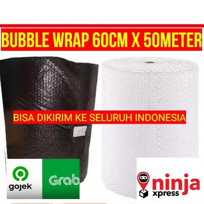 

Bubble Wrap Hitam dan bening 61Cm x 50Meter