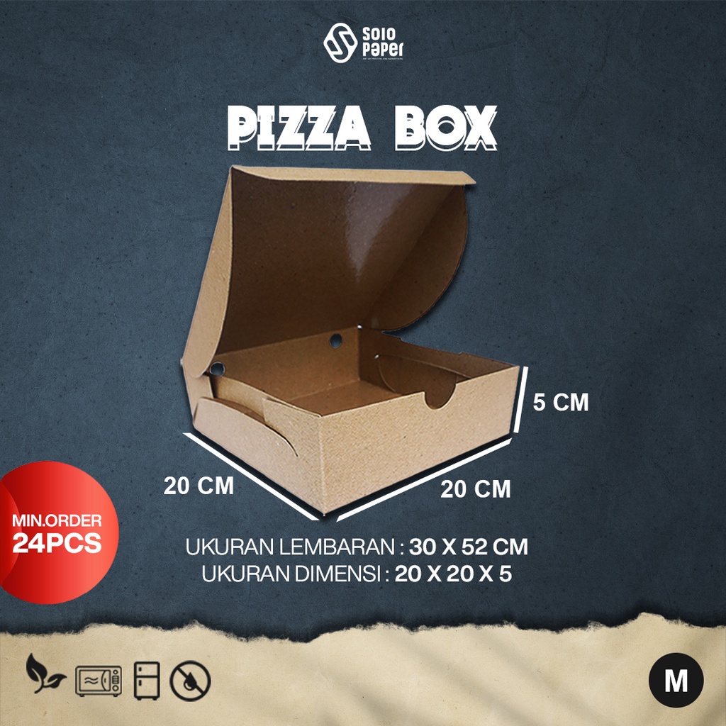 Jual Kardus Pizza M Medium Box Pizza Dus Pizza Kemasan Pizza