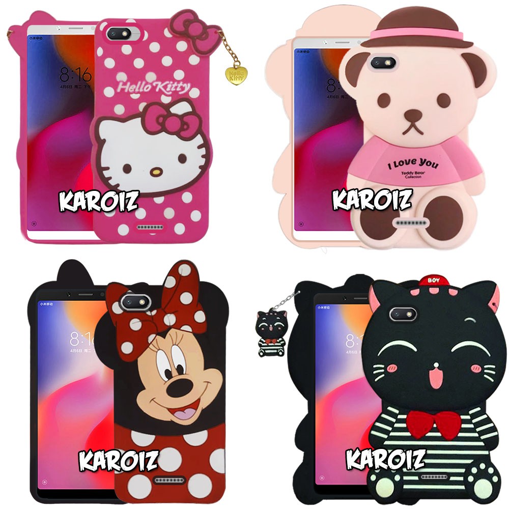 Jual 3D Case Xiaomi Redmi 6A Softcase 4D Karakter Boneka Hello Kitty